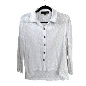 LIV by Habitat Textured Button Front Blouse White S